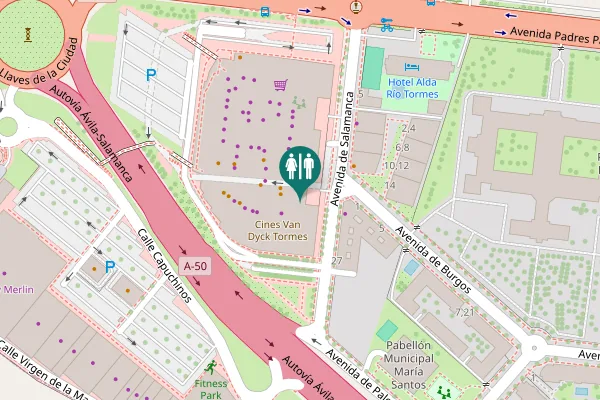 Map showing location of Avenida de Salamanca 25 Toilet