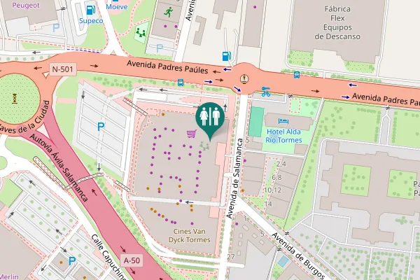 Map showing location of Avenida de Salamanca 5 Toilet