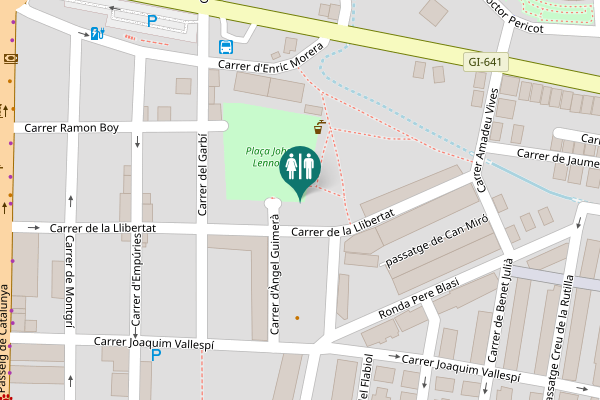 Map showing location of Carrer de la Llibertat Toilet