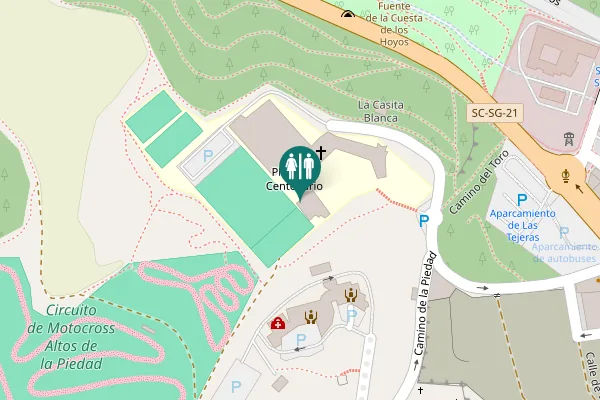 Map showing location of Camino de la Piedad 8 Toilet