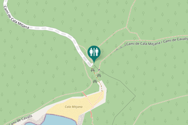 Map showing location of Camí de Cala Mitjana Toilet