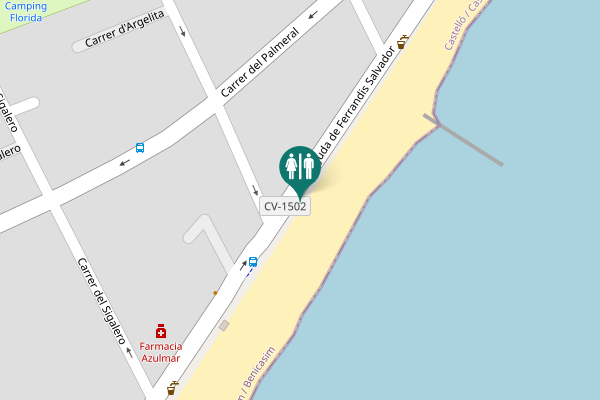 Map showing location of Avinguda de Ferrandis Salvador Toilet