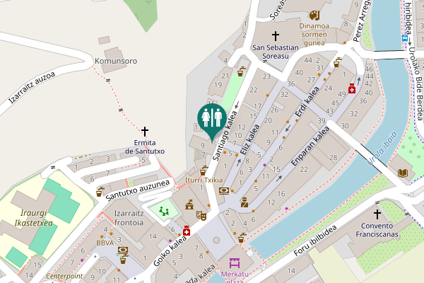 Map showing location of Santiago kalea 9 Toilet