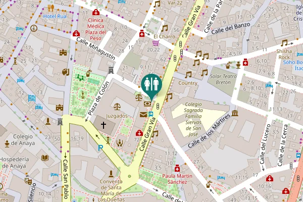 Map showing location of Calle Caldereros 16-18 Toilet