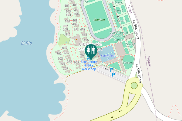 Map showing location of Pole vault 606 Toilet