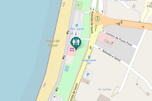 Map showing location of Vigo Toilet