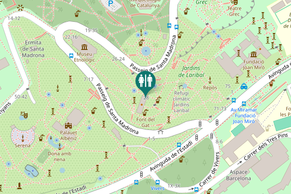 Map showing location of Passeig de Santa Madrona 28 Toilet