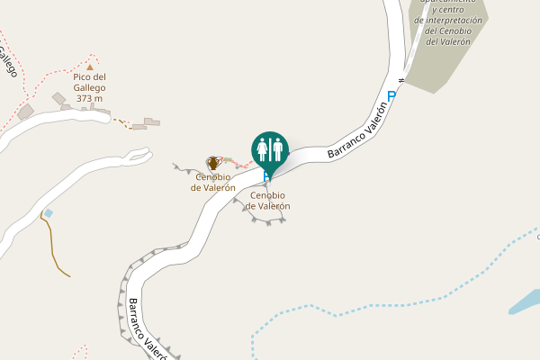 Map showing location of Barranco Valerón Toilet