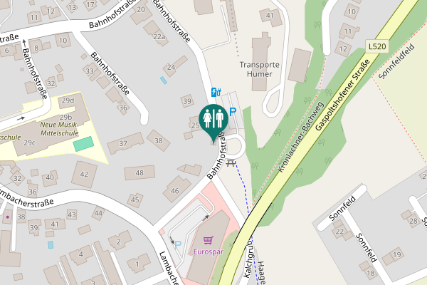Map showing location of Bahnhofstraße 25 Toilet