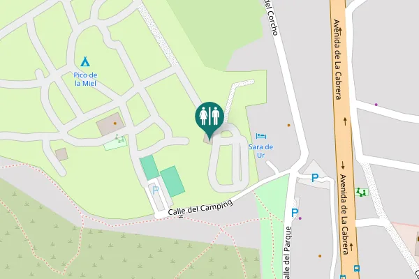 Map showing location of La Cabrera Toilet