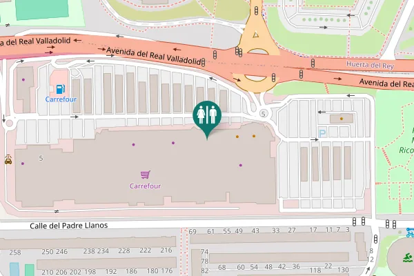 Map showing location of Valladolid Toilet