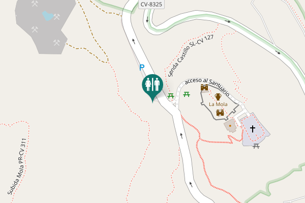 Map showing location of CV-8325 Toilet