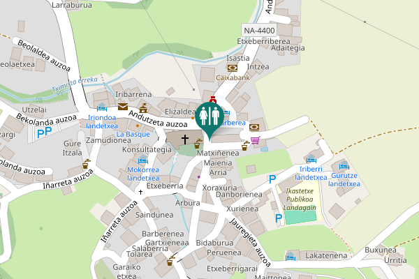 Map showing location of Andutzeta auzoa Toilet
