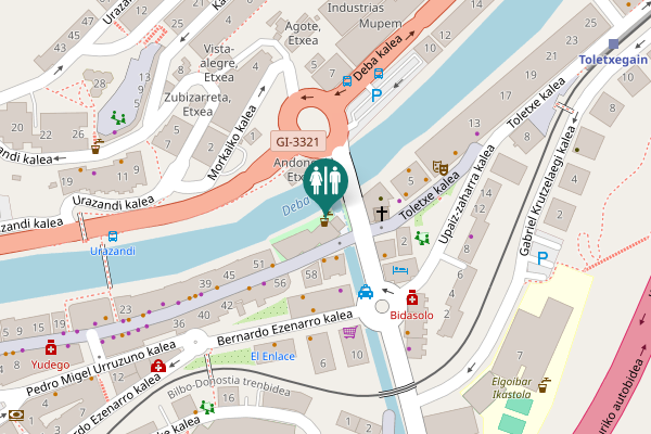 Map showing location of San Frantzisko kalea 60 Toilet
