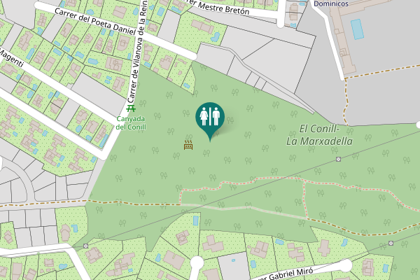 Map showing location of Carrer del Poeta Daniel Toilet