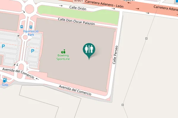 Map showing location of Calle Perseo Toilet