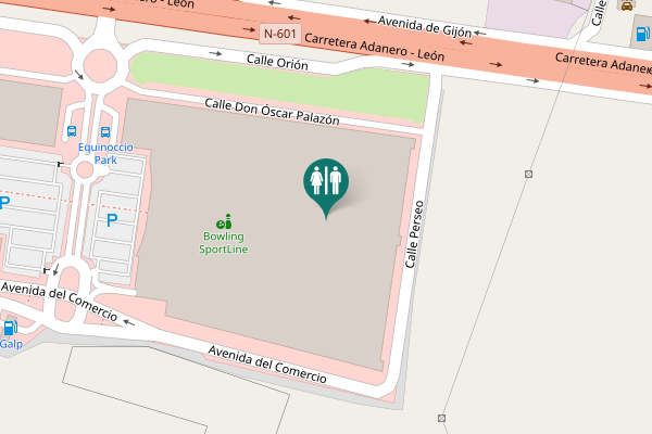 Map showing location of Calle Don Óscar Palazón Toilet