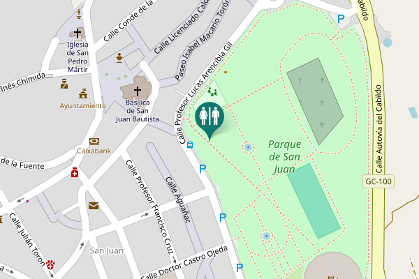 Map showing location of Calle Profesor Lucas Arencibia Gil Toilet