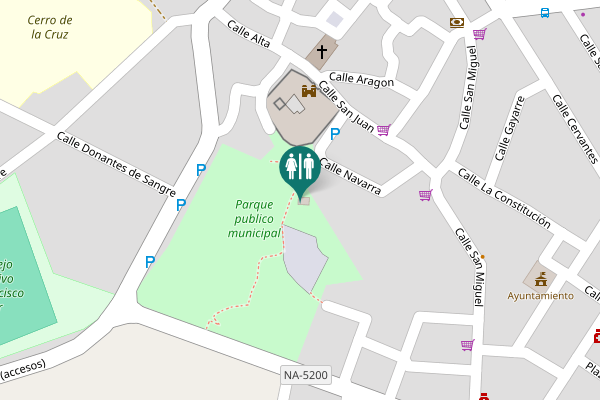 Map showing location of Calle Navarra Toilet