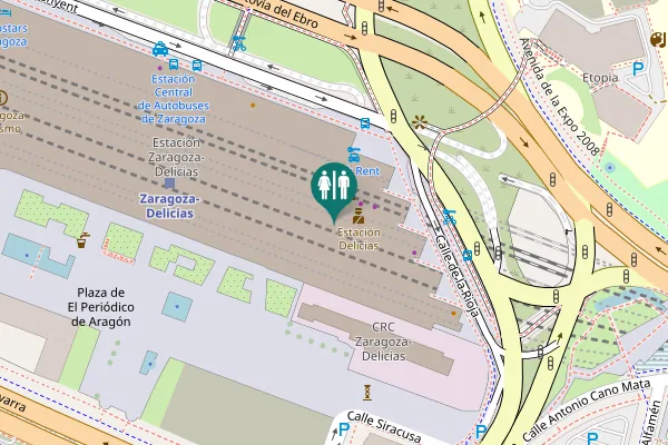 Map showing location of Calle Rioja Toilet