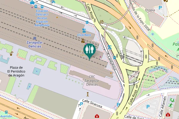 Map showing location of Calle Rioja Toilet