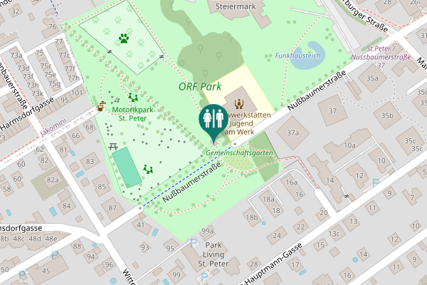 Map showing location of WC - ORF Park