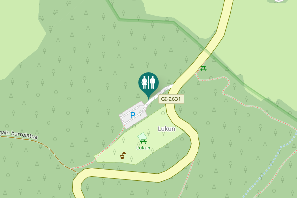 Map showing location of GI-2631 Toilet