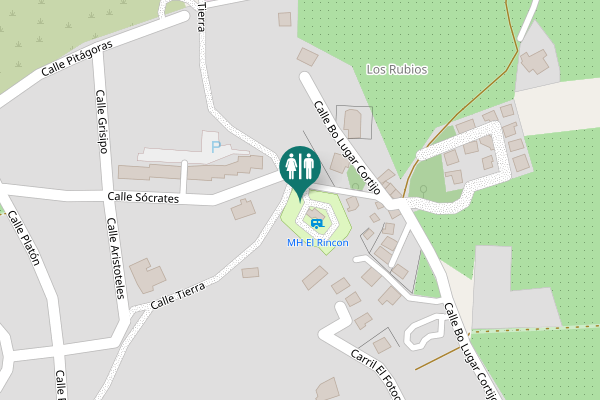 Map showing location of Calle Tierra Toilet