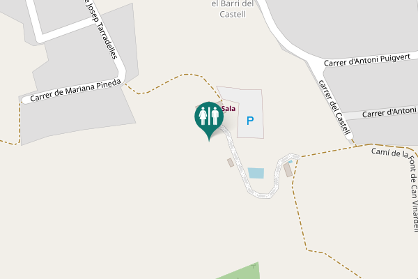 Map showing location of Carrer de Mariana Pineda 1 Toilet