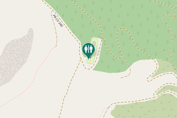 Map showing location of PR-CV 340 Toilet