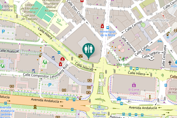 Map showing location of Calle Hilera 8 Toilet
