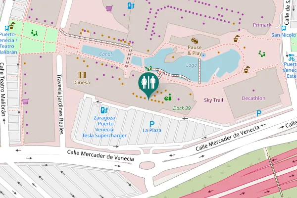 Map showing location of Calle Heraldo de Aragón Toilet