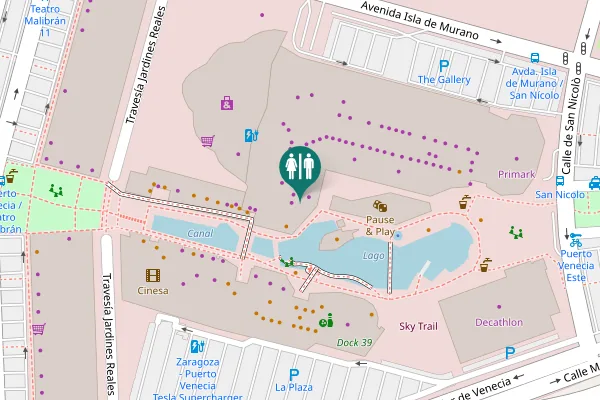 Map showing location of Calle Heraldo de Aragón Toilet