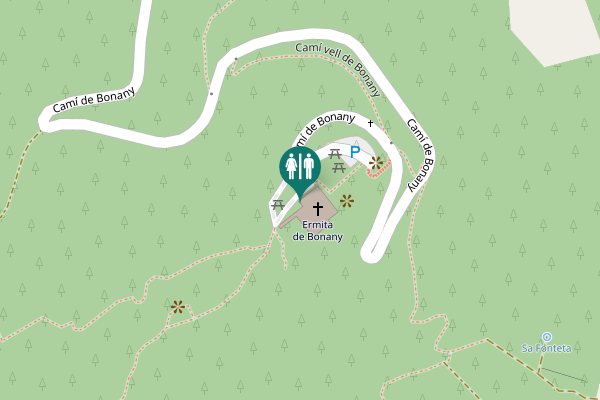 Map showing location of Camí de Bonany Toilet
