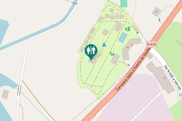 Map showing location of Carretera Gijón a Puerto de Sevilla Toilet