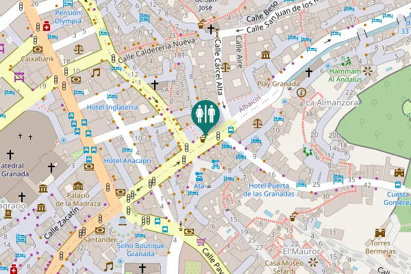 Map showing location of Plaza Nueva 3 Toilet
