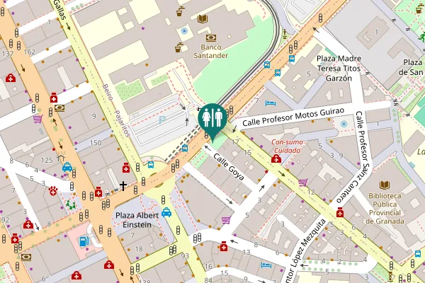 Map showing location of Calle Goya 7 Toilet