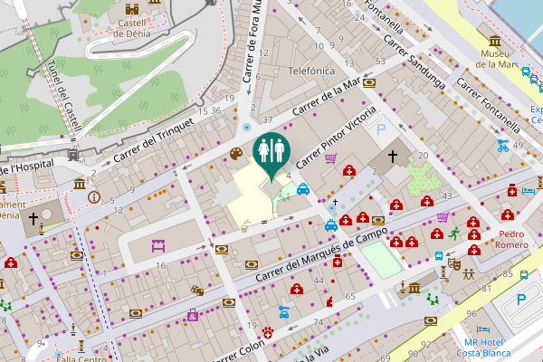 Map showing location of Carrer Càndida Carbonell 4 Toilet