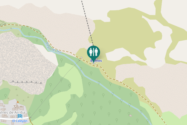 Map showing location of Puente de Colines Toilet
