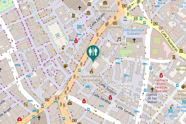Map showing location of Calle Mariana Pineda 1 Toilet