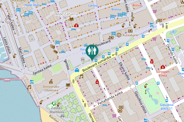 Map showing location of Boulevard zumardia 16 Toilet