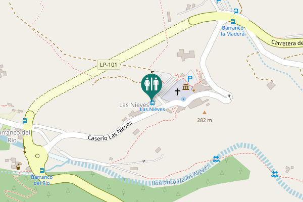 Map showing location of Caserío Las Nieves Toilet