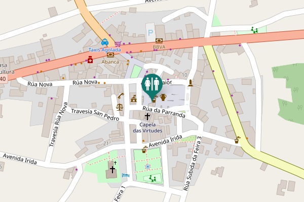 Map showing location of Agolada Toilet