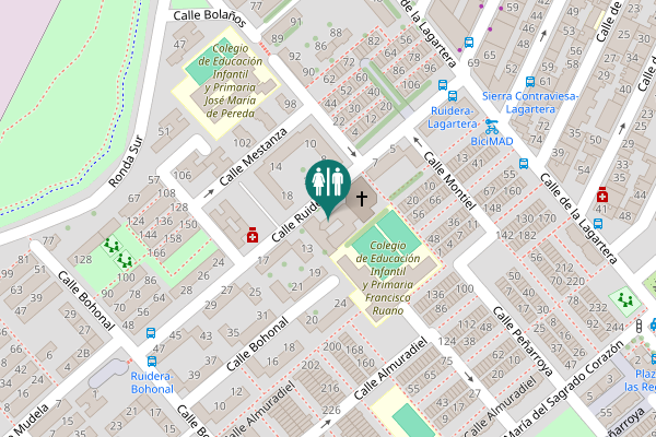 Map showing location of Calle Ruidera 8 Toilet