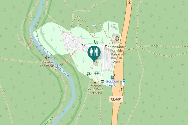Map showing location of Carretera de Madrid Toilet