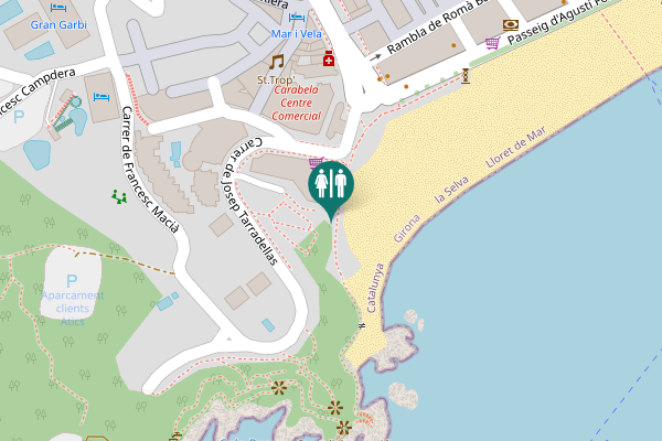 Map showing location of Lavabo públic
