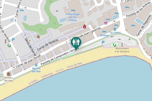 Map showing location of Passeig de Camprodon i Arrieta 18 Toilet