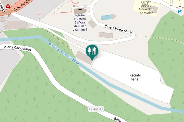 Map showing location of Recinto ferial Toilet
