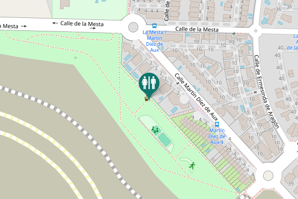 Map showing location of Calle Martín Díez de Aux 2 Toilet