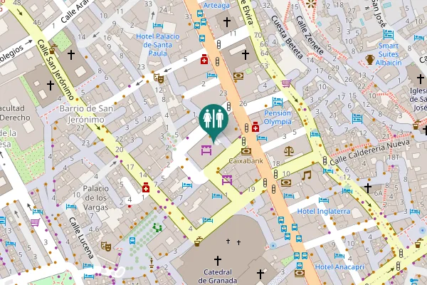 Map showing location of Calle Postigo San Agustín Toilet